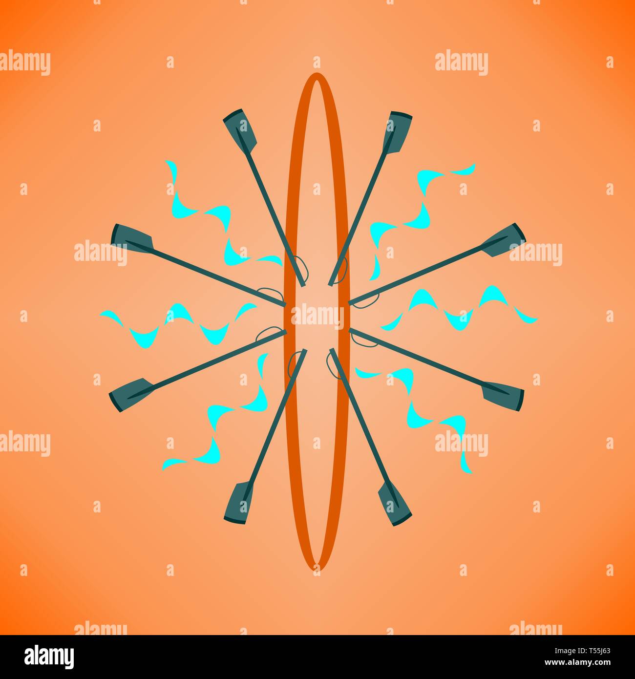 Rowing Club Logo Stock Vektor