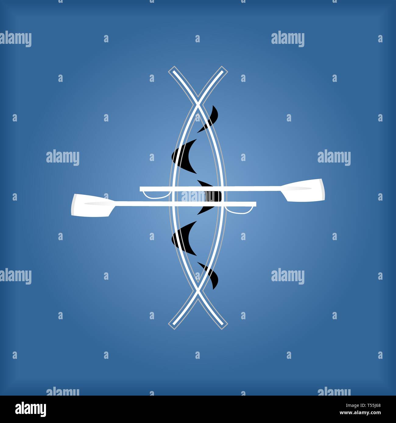 Rowing Club Logo Stock Vektor