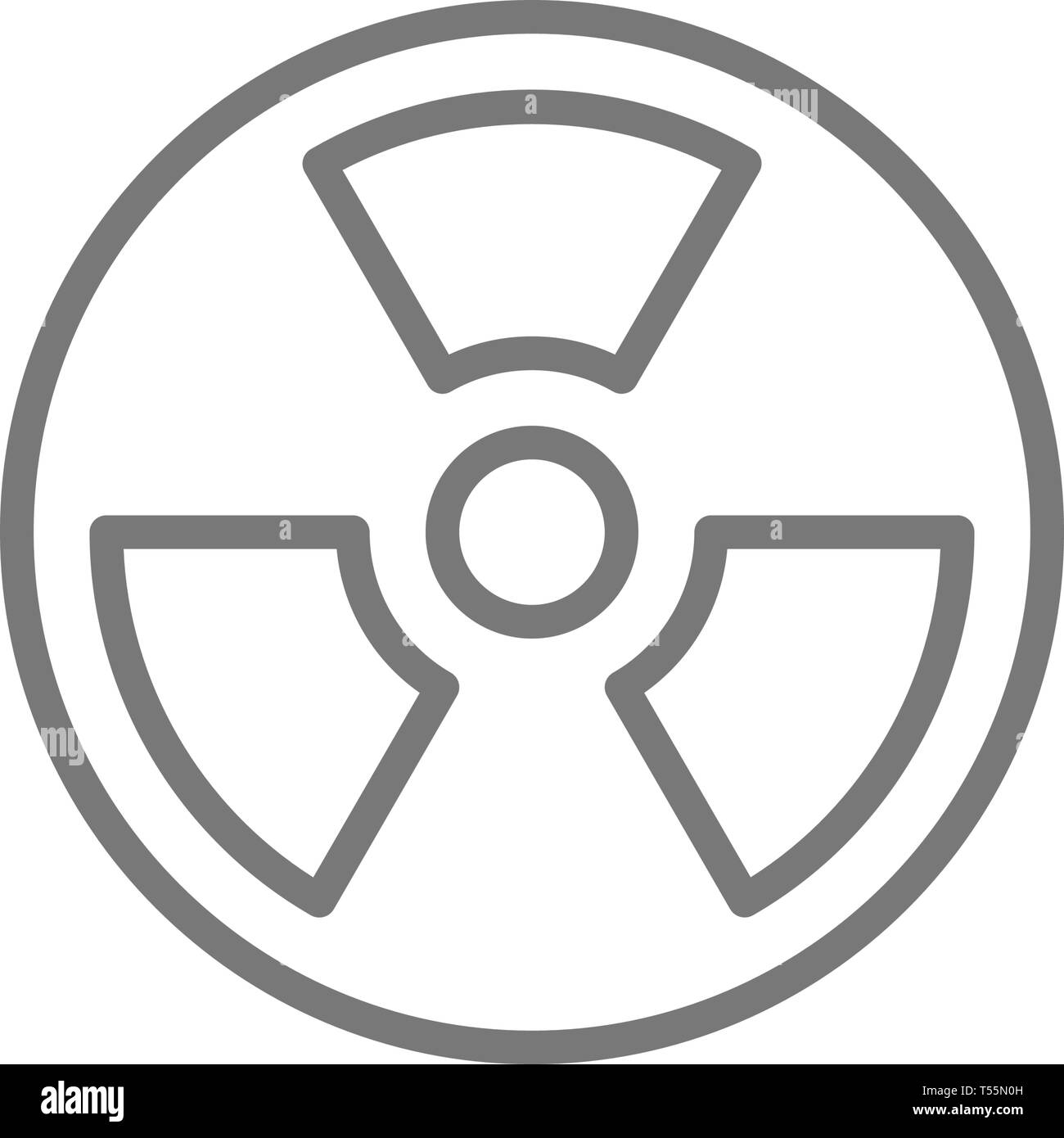 Strahlungsrisiko zeichen Symbol Leitung. Stock Vektor