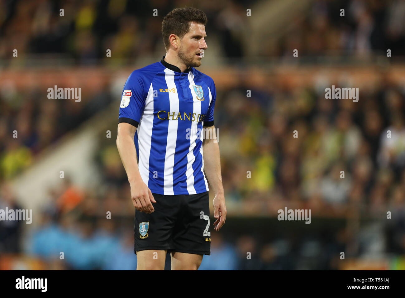 Sam Hutchinson von Sheffield Mittwoch - Norwich City v Sheffield Mittwoch, Sky Bet Meisterschaft, Carrow Road, Norwich - 19. April 2019 Editorial Uns Stockfoto