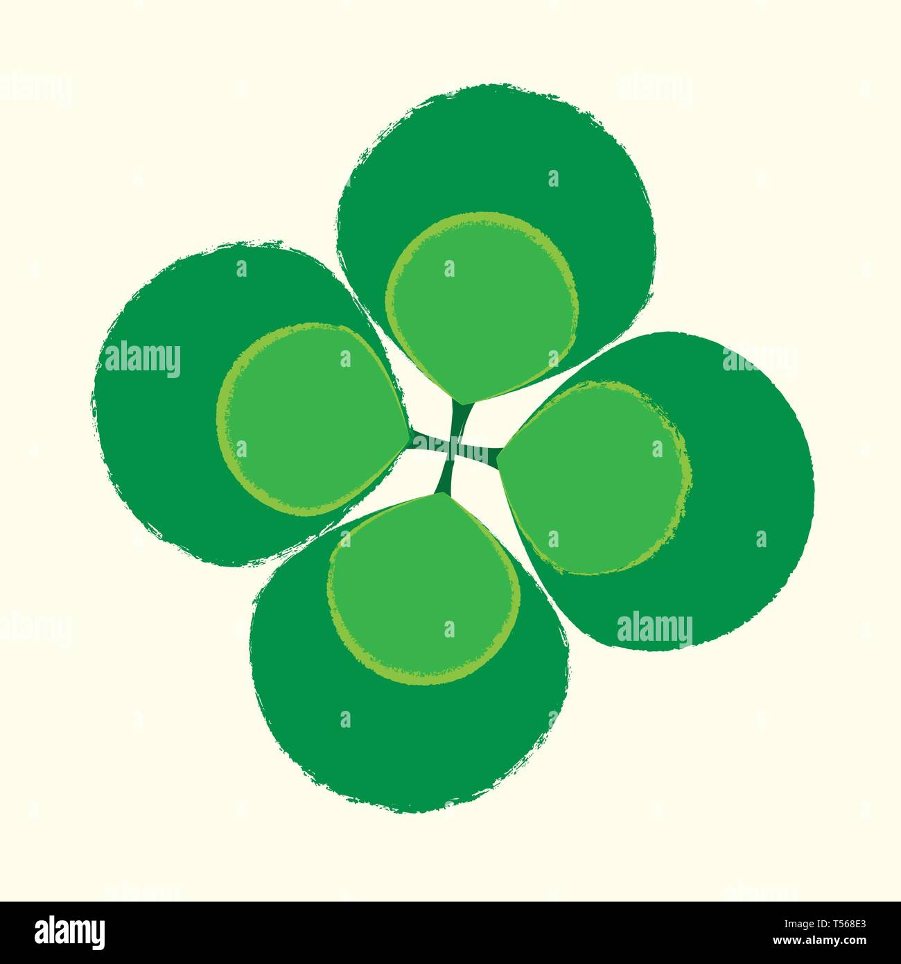 Shamrock Fourleaf Symbol Stock Vektor