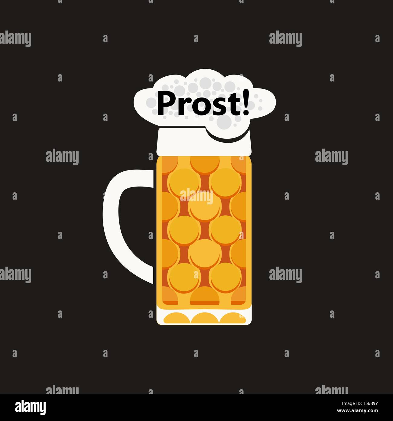 Handgezeichnetes Design-Element Oktoberfest. Stock Vektor