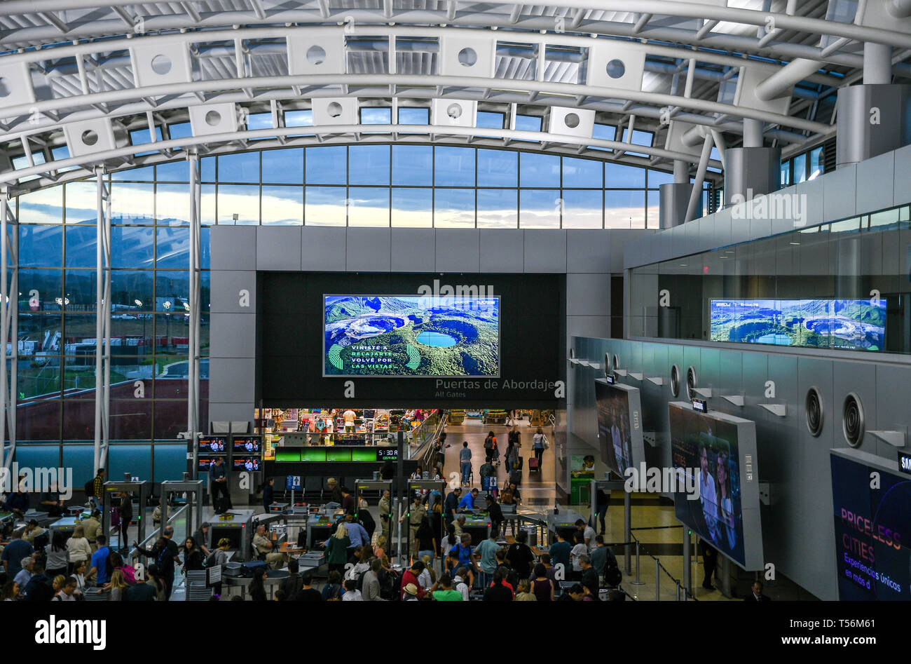 SJO Flughafen Costa Rica Innenansicht Stockfoto