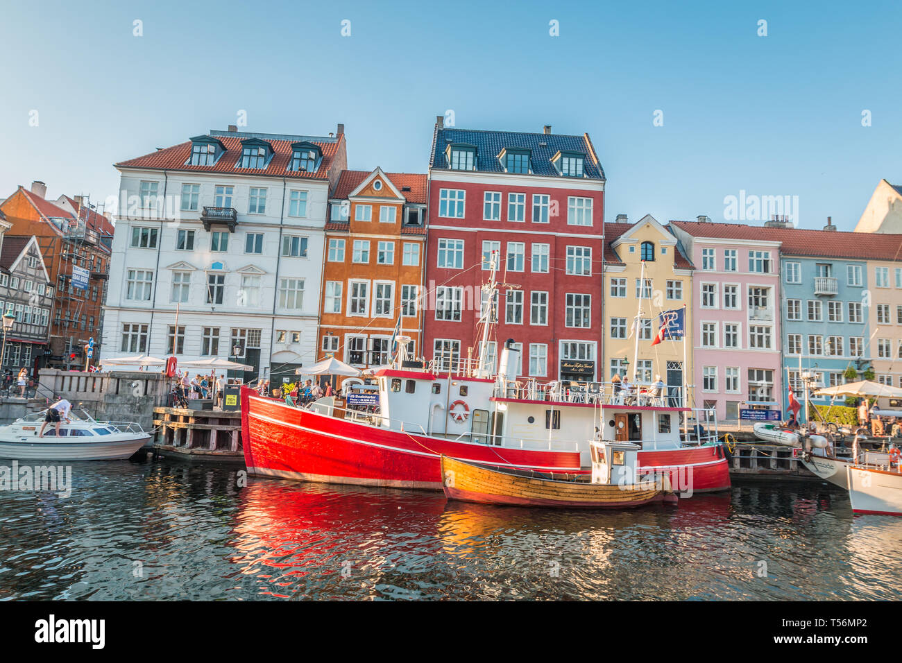 Nyhavn Kopenhagen Stockfoto