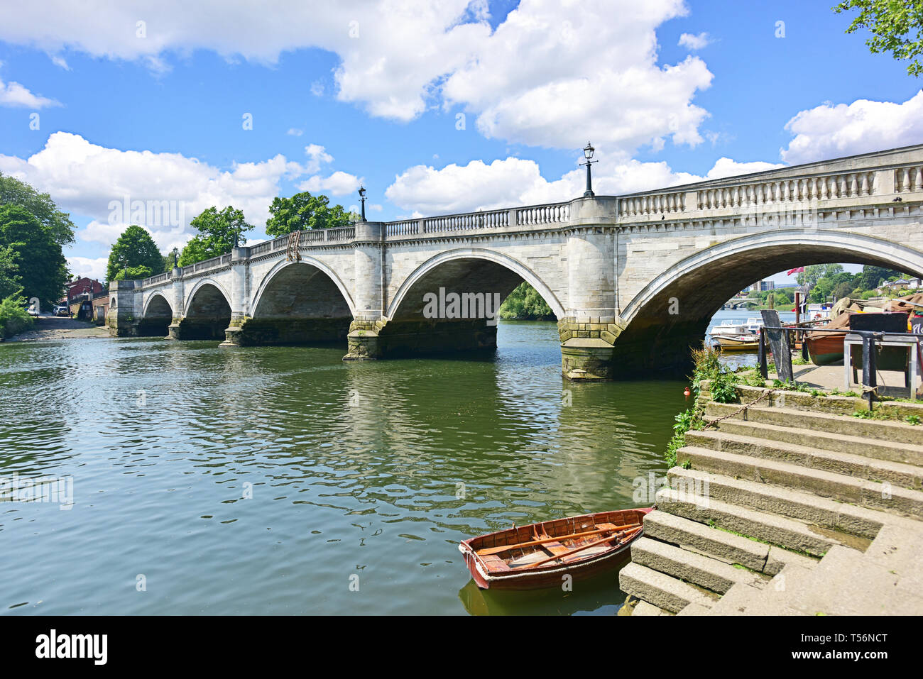 Thames River an der Richmond Brücke Stockfoto