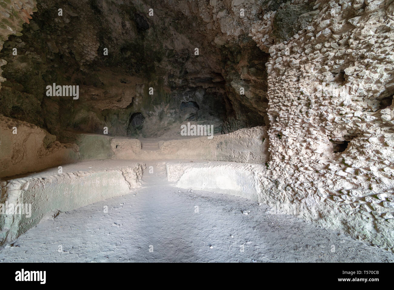 Grotte di Matermania, matermania Grotte, altsteinzeit Grotte auf Capri Stockfoto