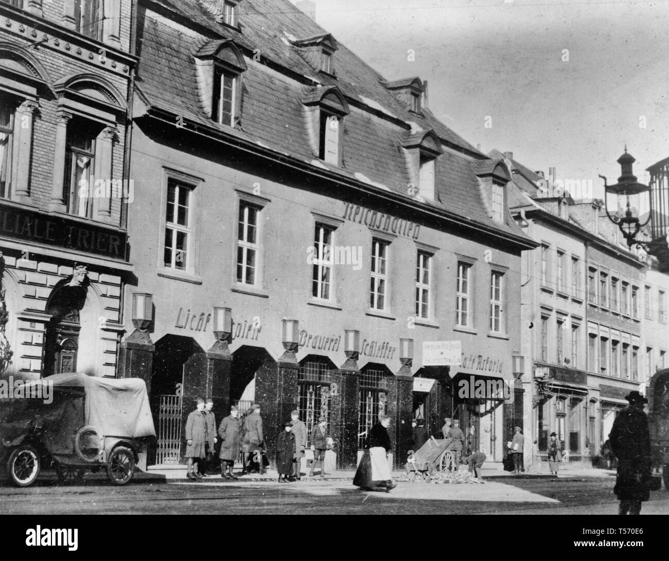 Trier, Deutschland. Äußere des Amerikanischen Roten Kreuzes der Soldaten Club in Trier, Deutschland. 1919 Stockfoto