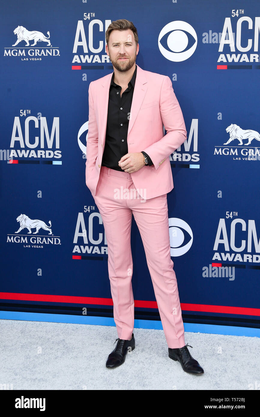 April 7, 2019 - Las Vegas, Nevada, United States - Charles Kelley besucht der 54 Akademie der Country Music Awards im MGM Grand Arena in Las Vegas, Nevada. (Bild: © Debby Wong/ZUMA Draht) Stockfoto