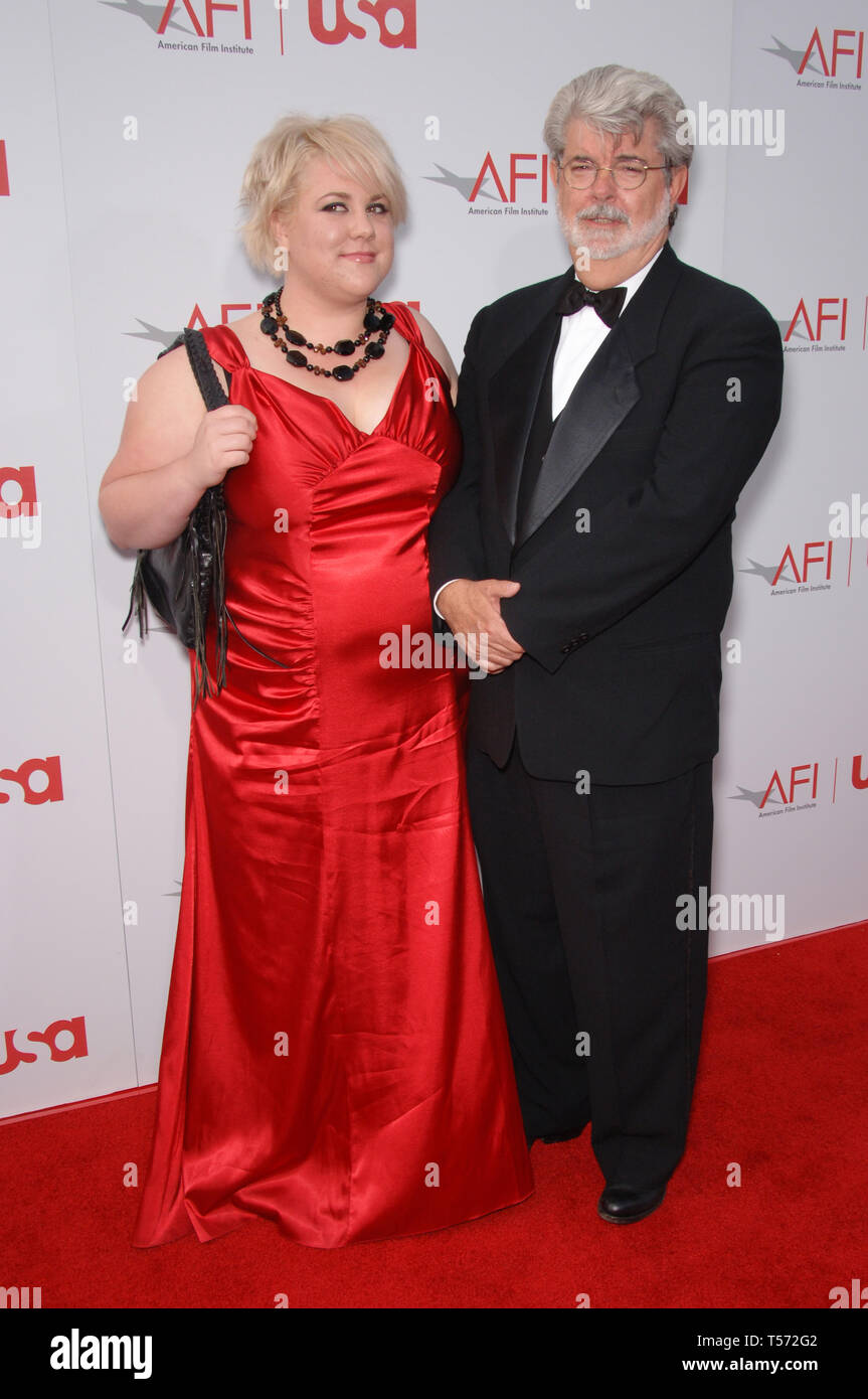 LOS ANGELES, Ca. Juni 08, 2006: George Lucas & Tochter Katie am 34. AFI Life Achievement Award Gala in Hollywood. © 2006 Paul Smith/Featureflash Stockfoto