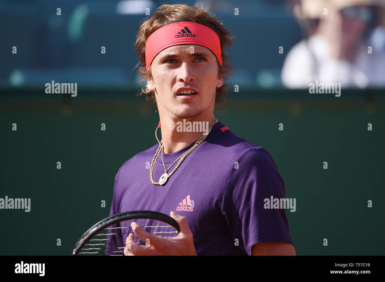 Alexander Zverev (GER), 18. April 2019 - Tennis: 3. Runde der Männer Singles Match in Monte Carlo Masters in Monte Carlo Country Club in Roquebrune-Cap-Martin, Frankreich. (Foto von itaru Chiba/LBA) Stockfoto