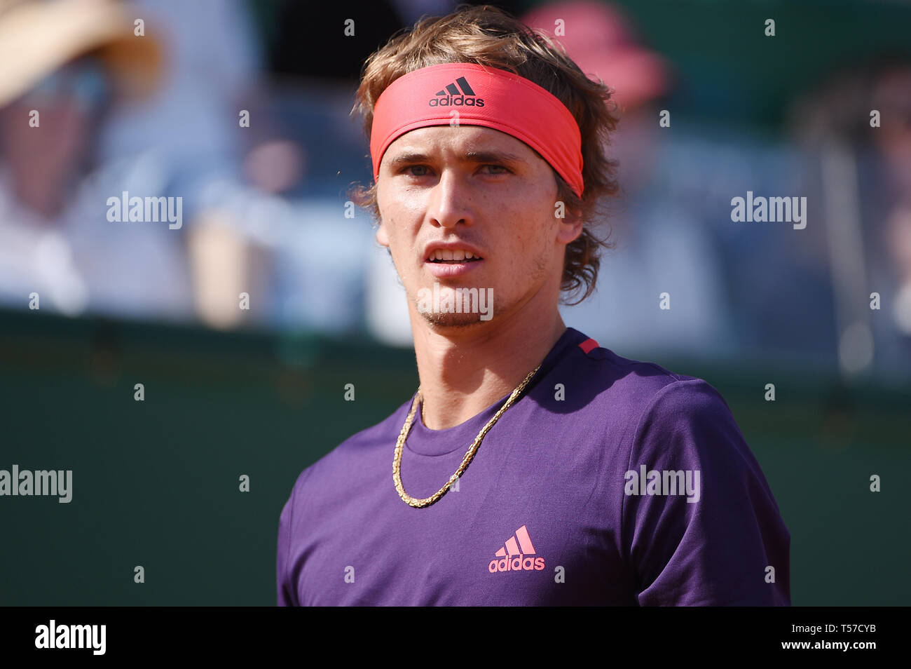 Alexander Zverev (GER), 18. April 2019 - Tennis: 3. Runde der Männer Singles Match in Monte Carlo Masters in Monte Carlo Country Club in Roquebrune-Cap-Martin, Frankreich. (Foto von itaru Chiba/LBA) Stockfoto