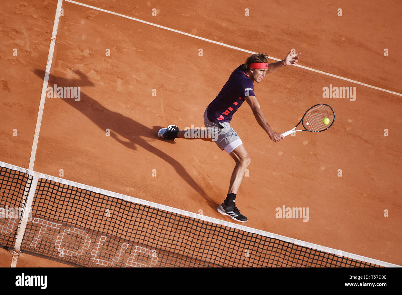 Alexander Zverev (GER), 18. April 2019 - Tennis: 3. Runde der Männer Singles Match in Monte Carlo Masters in Monte Carlo Country Club in Roquebrune-Cap-Martin, Frankreich. (Foto von itaru Chiba/LBA) Stockfoto