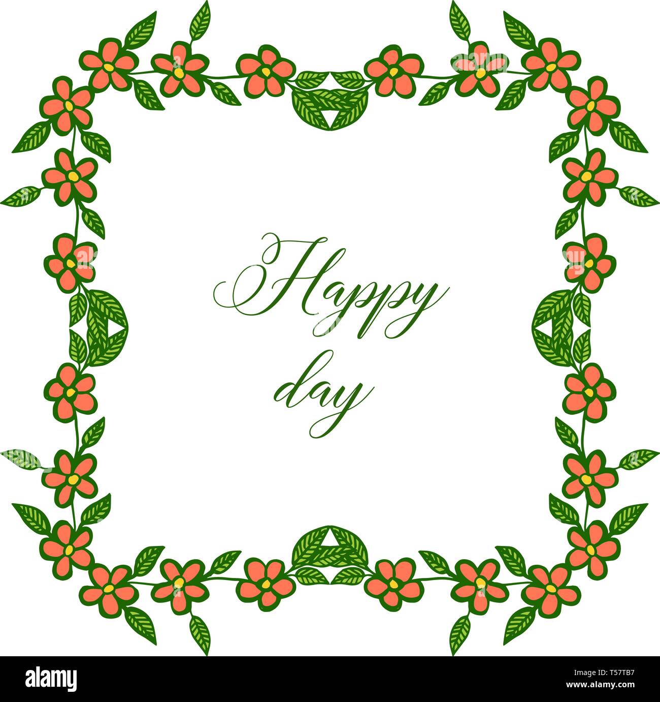 Vector Illustration schöne Serie von flower Frames für Karte happy day Hochzeit Hand gezeichnet Stock Vektor