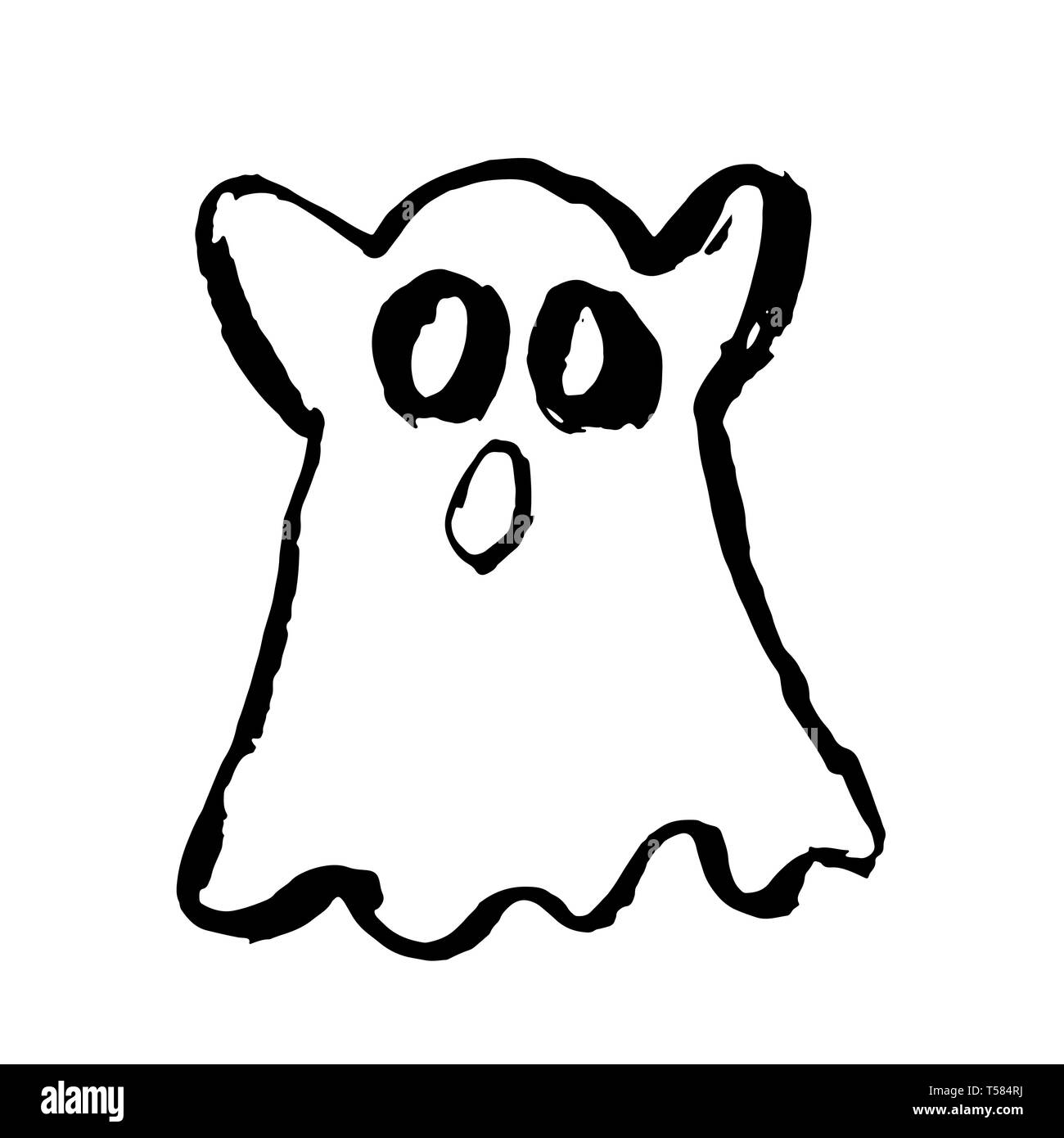 Ghost Symbol. Moderne grunge Pinsel Vector Illustration. Stock Vektor