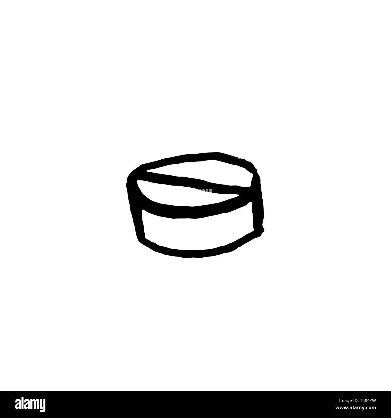 Pille Symbol. Grunge Pinsel Vector Illustration. Stock Vektor