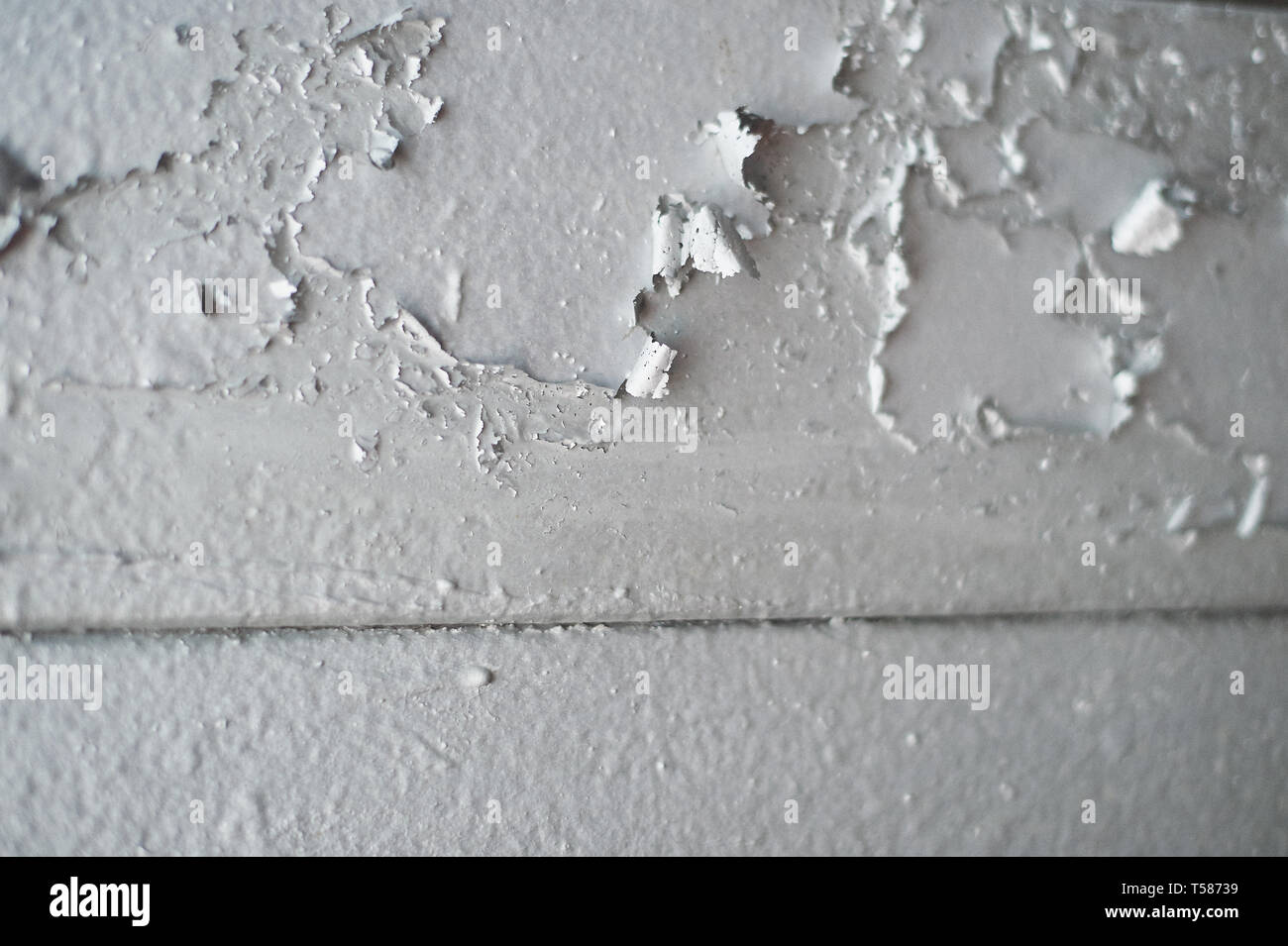 Alte geschält Silber Wand gemalt Stockfoto