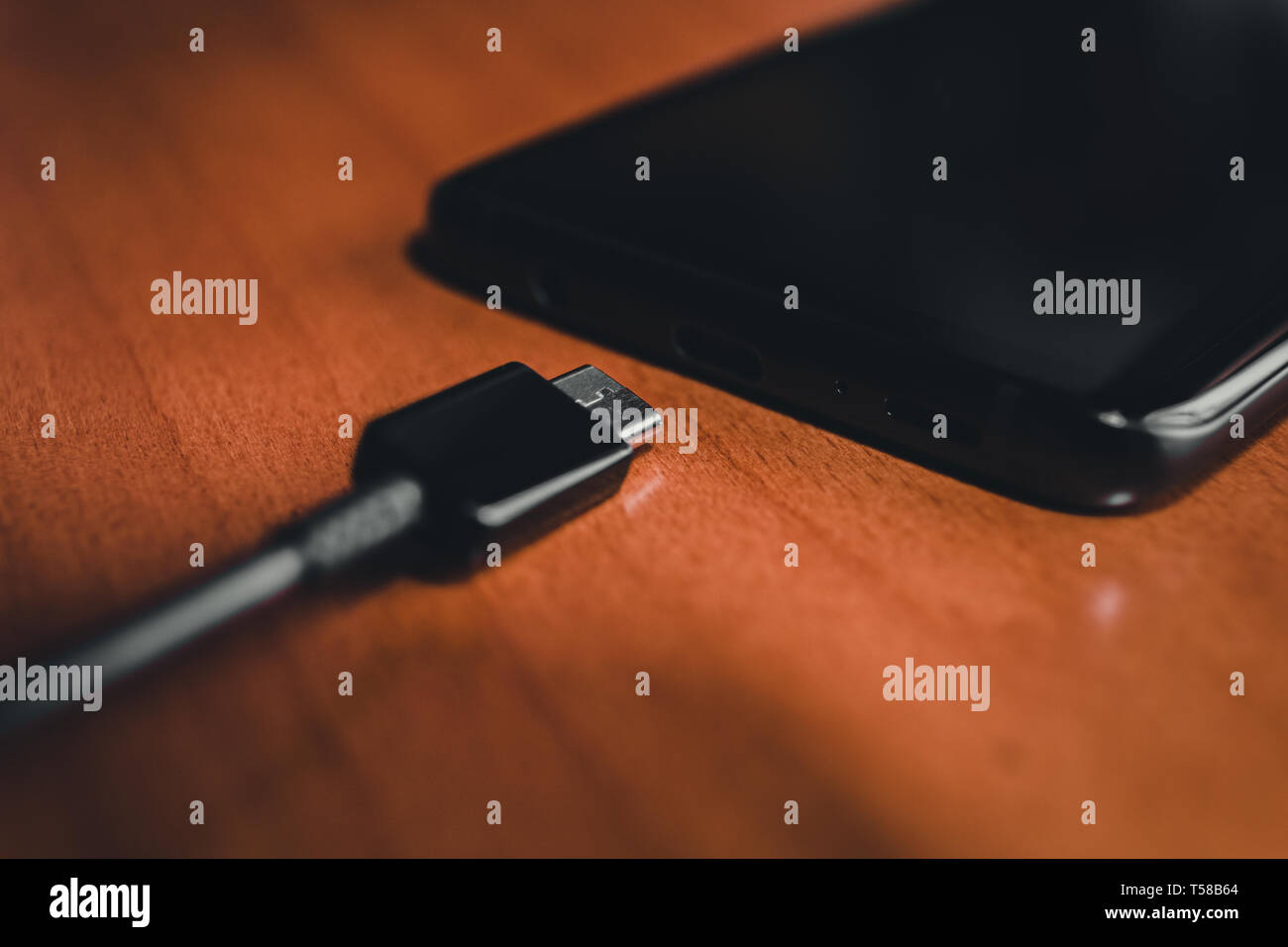 Nahaufnahme des BlackBerry-Smartphone Stockfoto