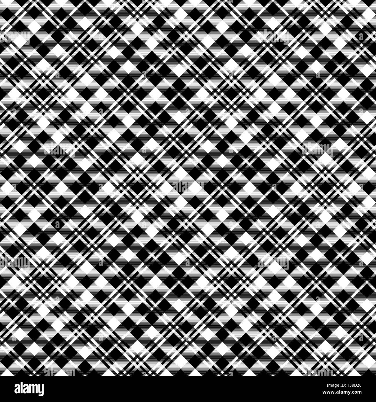Black Watch tartan Stoff Textur nahtlose Muster. Vector Illustration. Stock Vektor