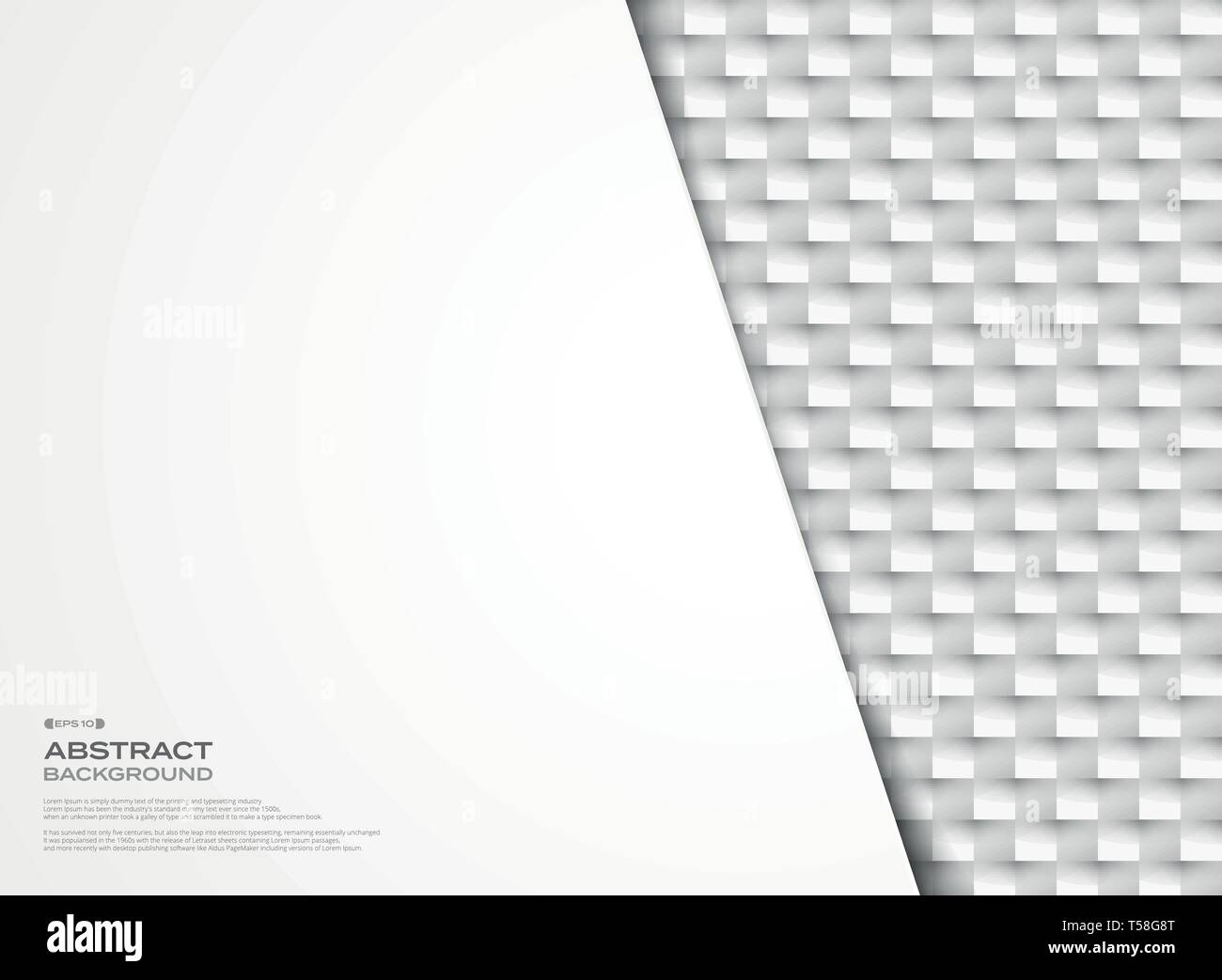 Abstract vector Grau geometrische Papier schneiden Mosaik Design Hintergrund. Sie können für die Präsentation der Vorlage, Artwork, ad, Tech, Kopie Platz verwenden Stock Vektor