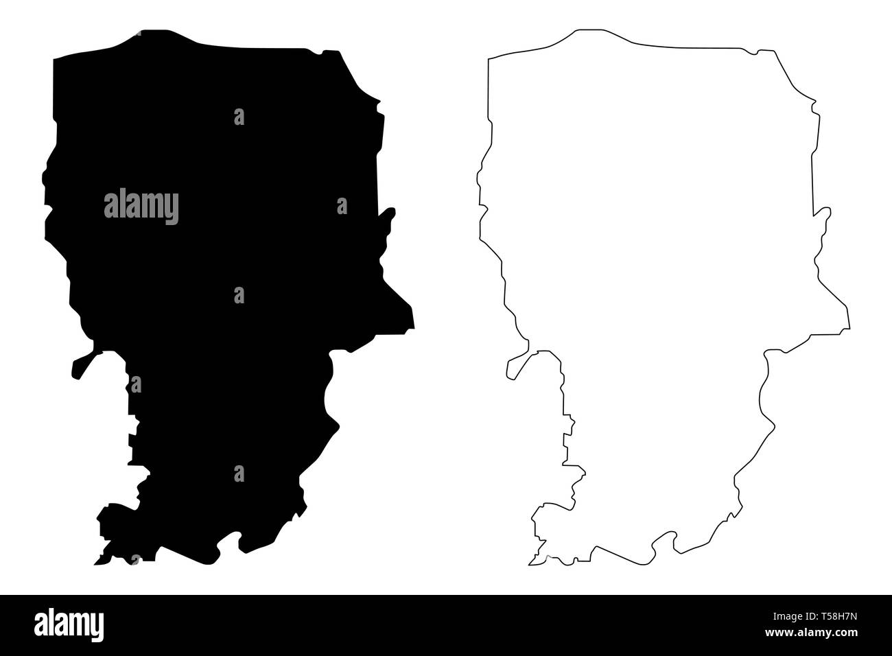 Amran Governatorats (Gouvernements von Jemen, Republik Jemen) Karte Vektor-illustration, kritzeln Skizze' Amran Karte Stock Vektor