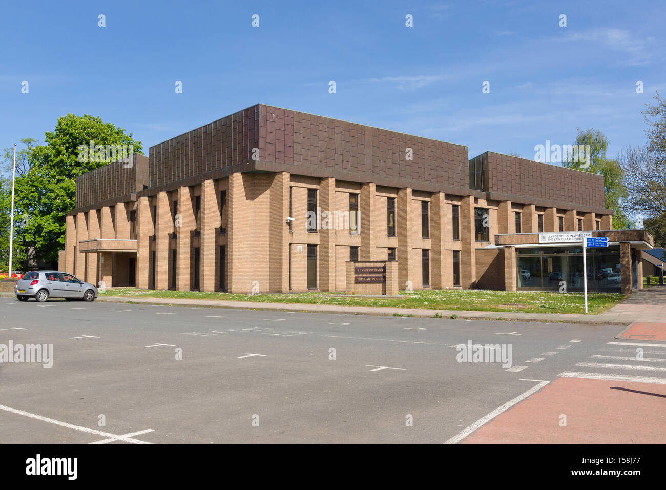 Wrexham County und Familienrecht Gericht Gebäude in Bodhyfryd Wrexham Wales Stockfoto