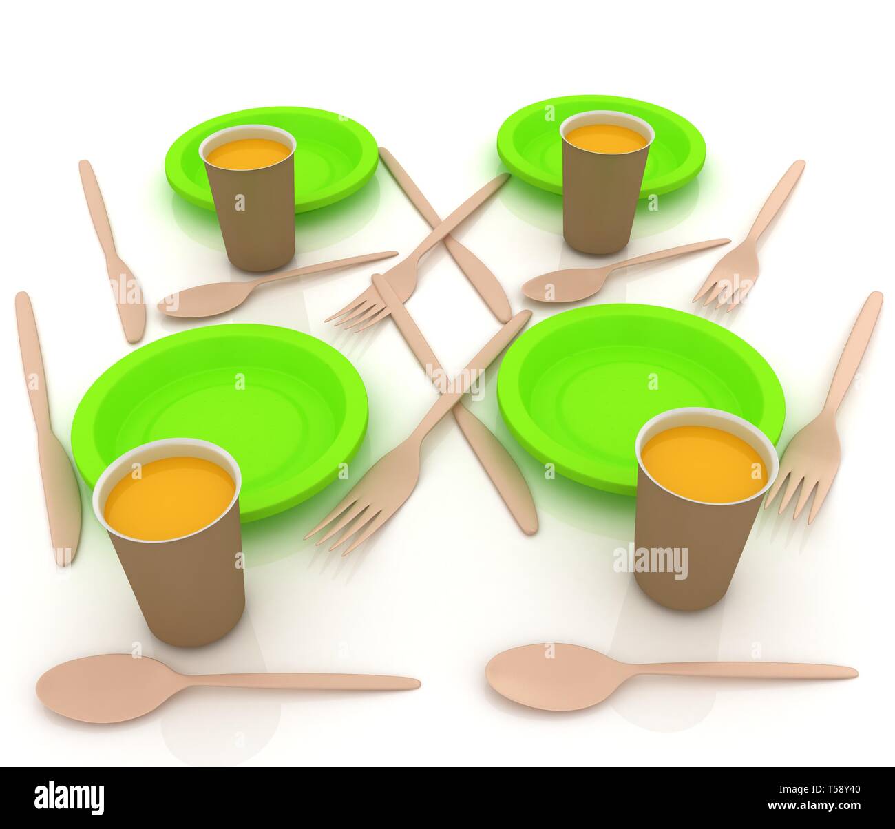 Orangensaft in einem Fast-Food-Gerichte Stockfoto