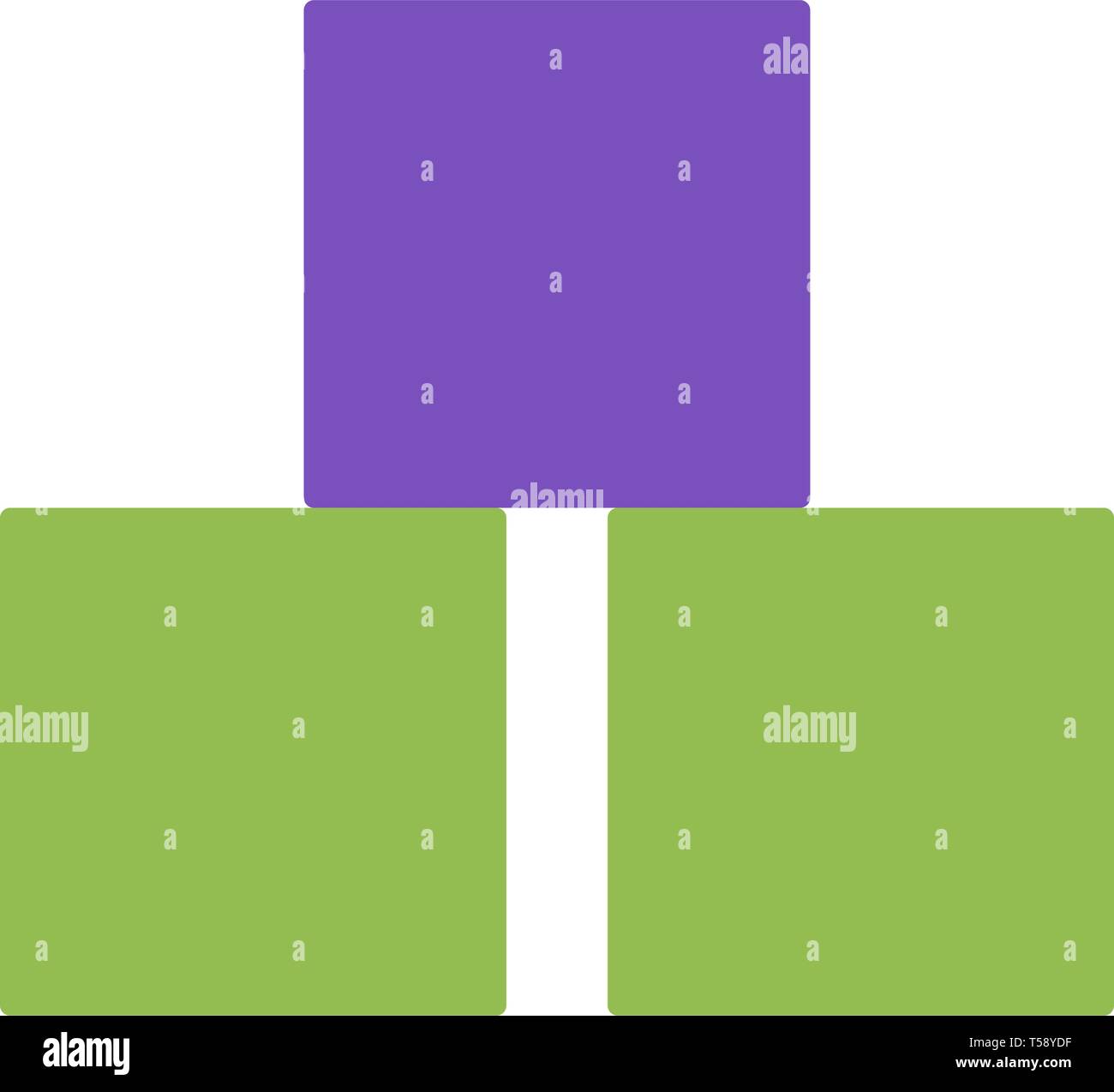 Würfel Vektor flachbild Symbole, geometrische Formen Vector Illustration Stock Vektor