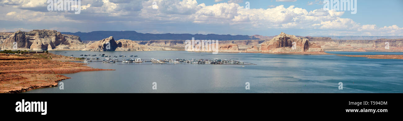 Marina am Lake Powell, Arizona, USA. Stockfoto