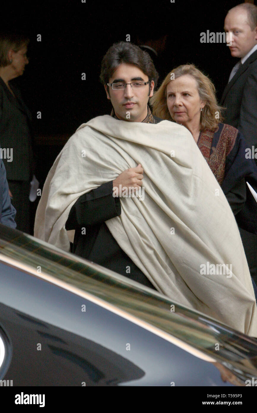 Bilawal Bhutto Zardari gesehen aus dem Internationalen Institut für Strategische Studien (IISS). London 18.9.09 Stockfoto