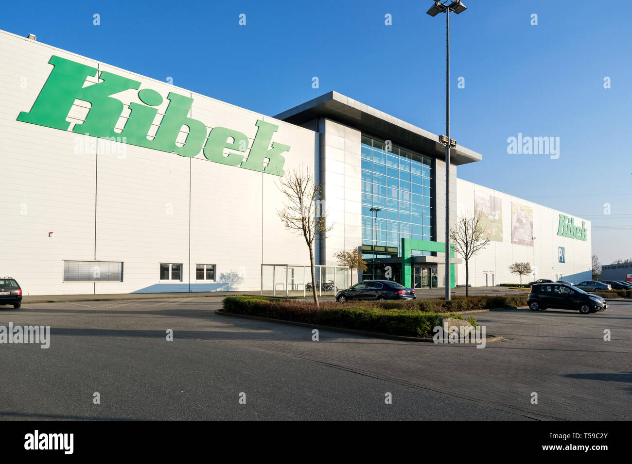 Kibek in Elmshorn. Teppich Kibek GmbH ist einer der größten deutschen Distributoren von Teppichen. Stockfoto