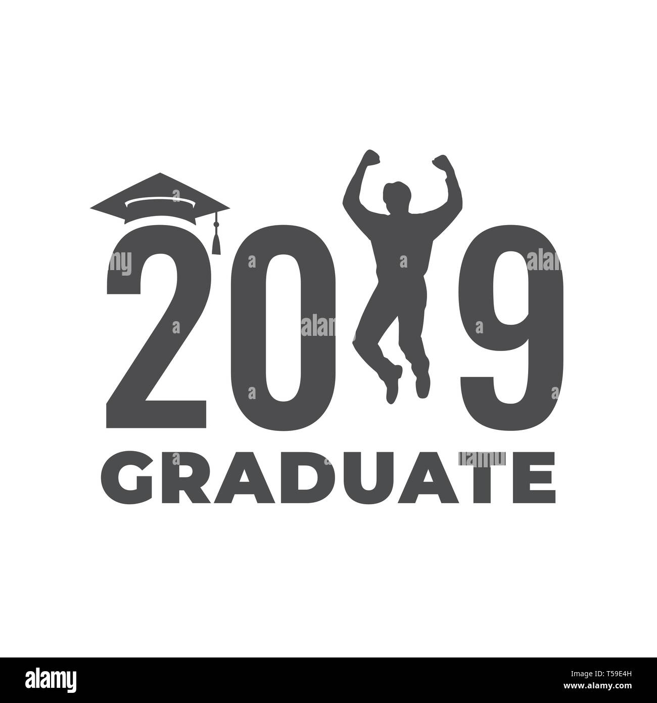 Klasse Von 2019 Herzlichen Gluckwunsch Absolvent Typografie W Cap Stock Vektorgrafik Alamy