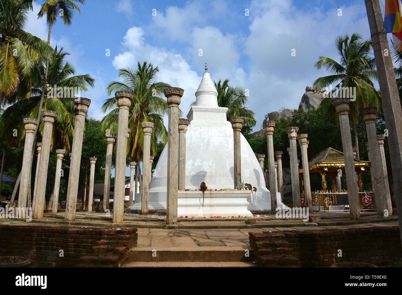 Ambasthala Dagaba, Mihintale, Sri Lanka. Stockfoto