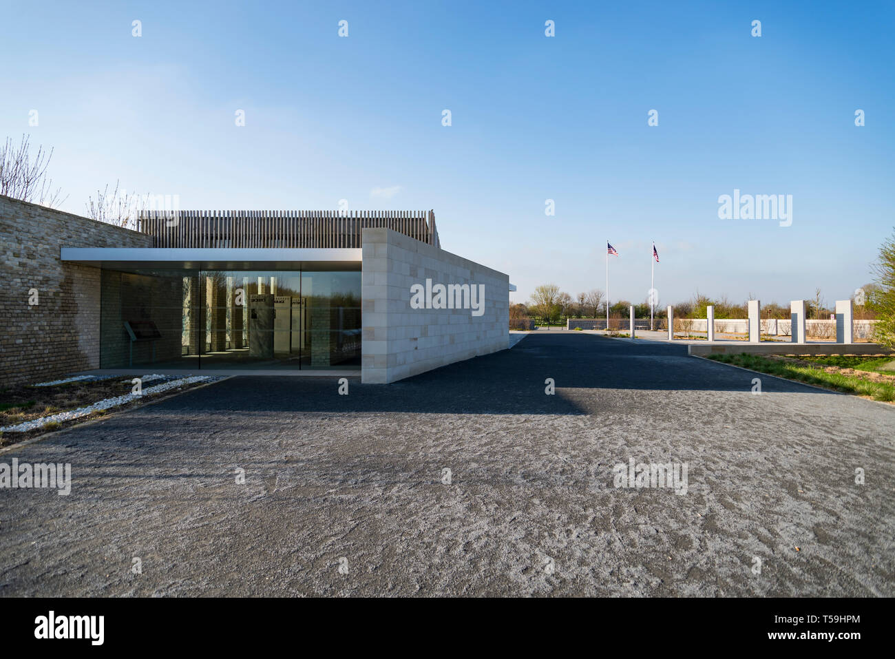 UTAH BEACH, Frankreich - April 6, 2015: Museum am Utah Beach. Es war der Codename für eine der fünf Sektoren der alliierten Invasion von Deutschen besetzten F Stockfoto