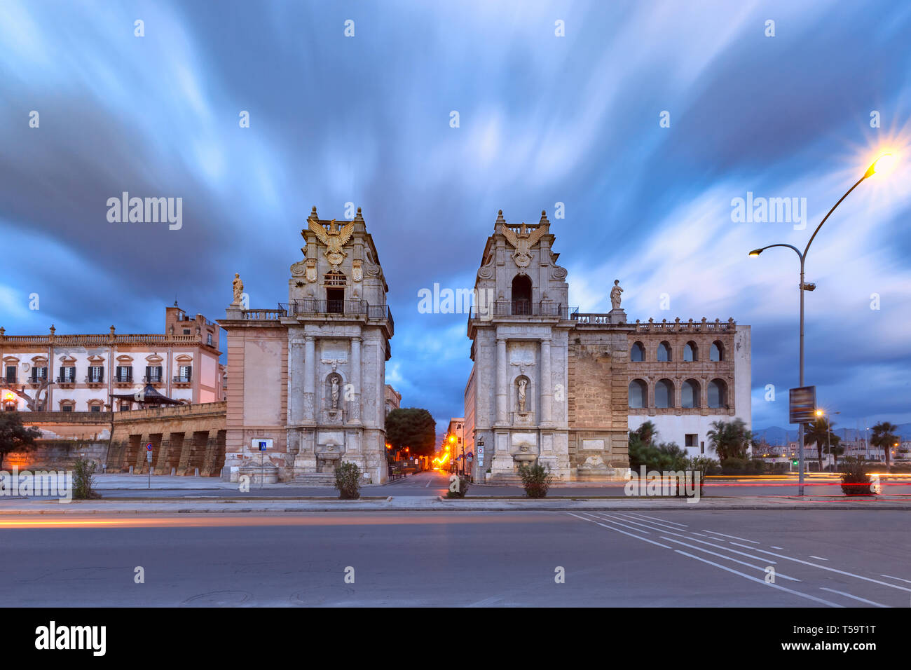 Stadt Porta Felice, Palermo, Sizilien, Italien Stockfoto