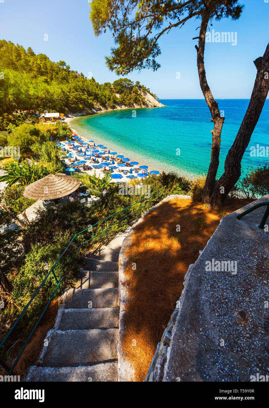 Lemonakia Beach auf der Insel Samos in Griechenland Stockfoto