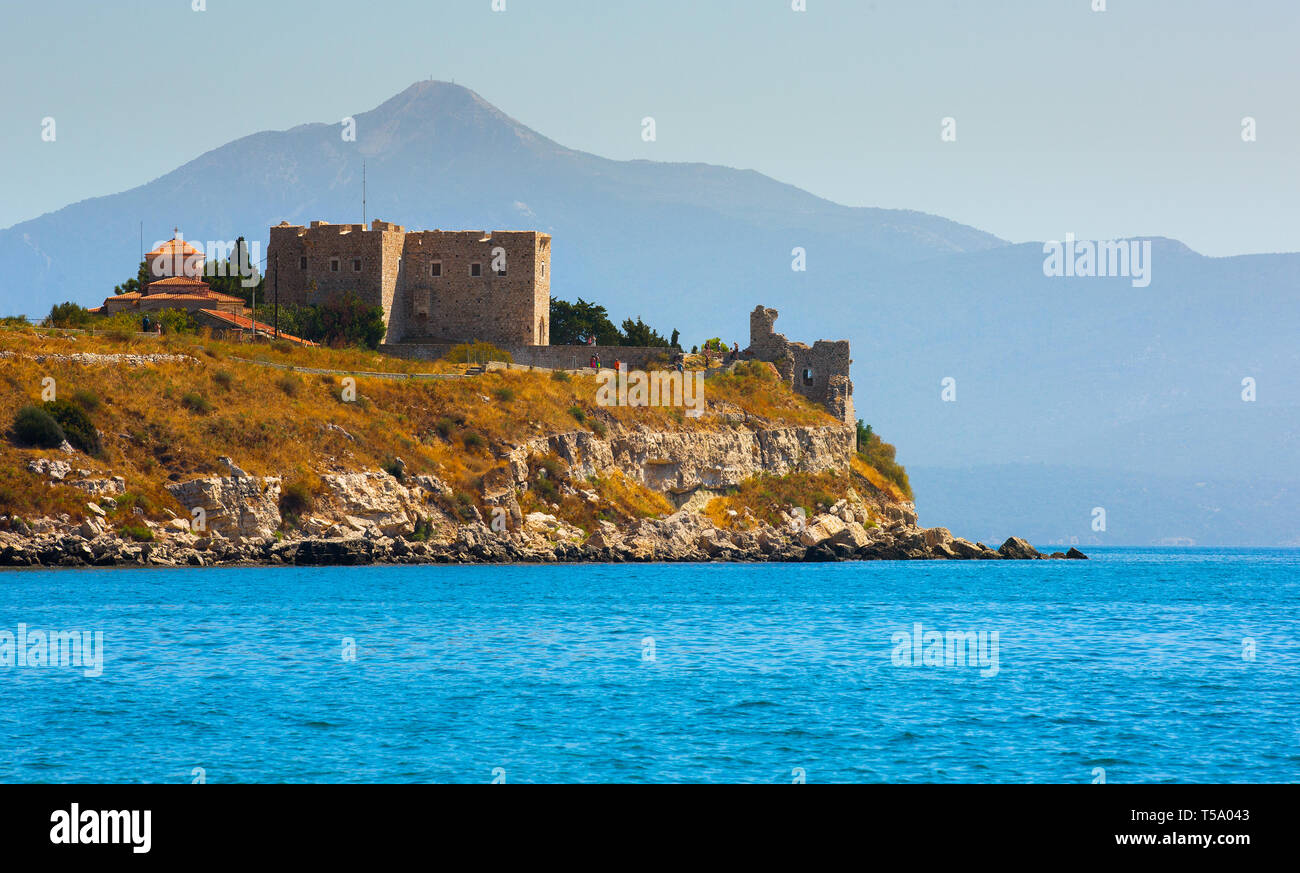 Alte Burg von Lykourgos Logothetis in Insel Samos Stockfoto