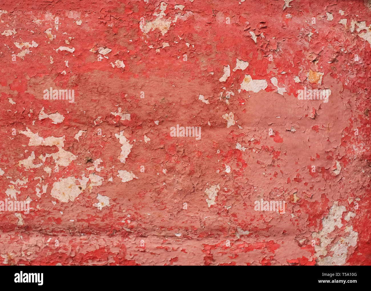 Gute rote Textur der alte beschädigt und rissige Oberfläche aus Metall Stockfoto