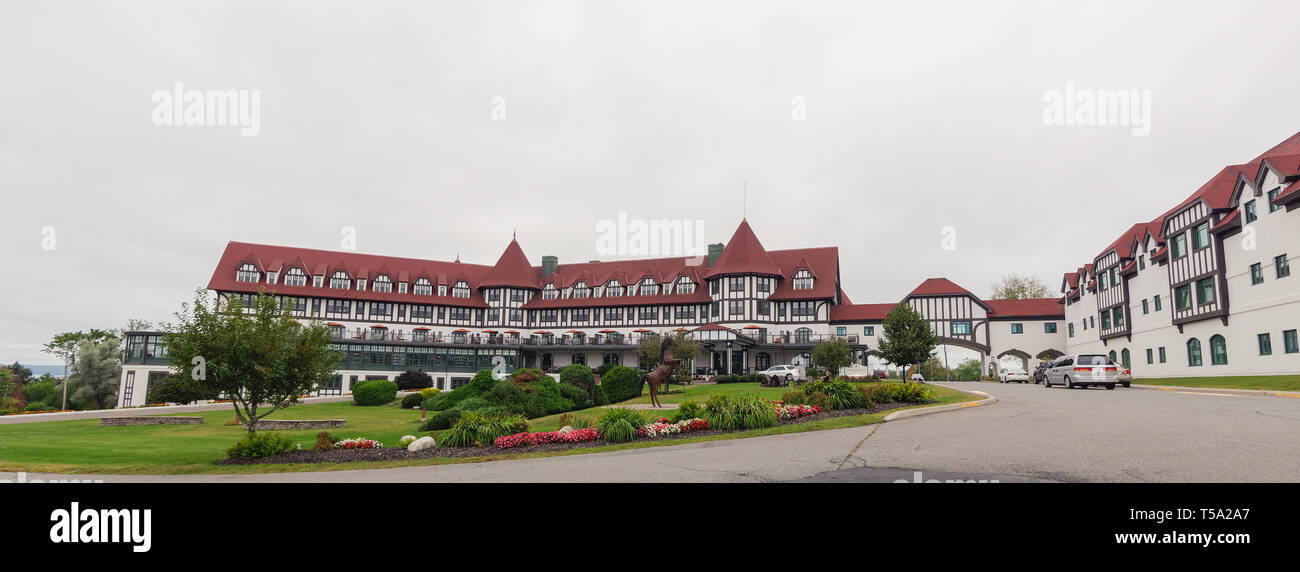 St. Andrews by the Sea, New Brunswick/Kanada - 18. September 2016: Das Algonquin Resort ist ein Historisches Luxushotel im Tudor Revival Stil erbaute Archit Stockfoto