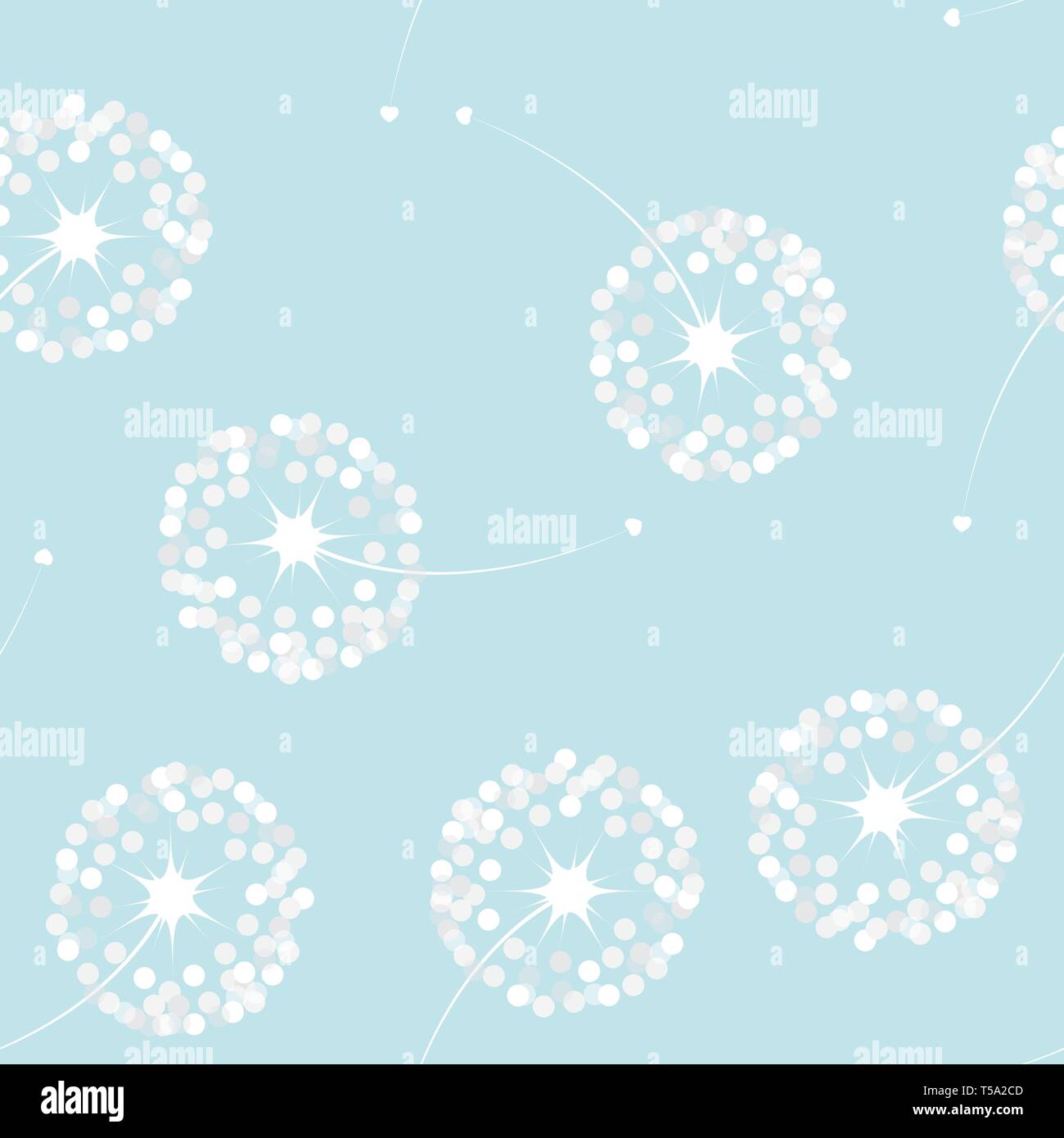 Abstrakte Löwenzahn nahtlose Muster Hintergrund Vector Illustration Stock Vektor