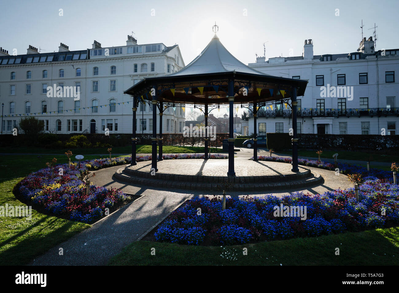 Traditionelle Bäderarchitektur bei Filey - Yorkshire, Großbritannien Stockfoto