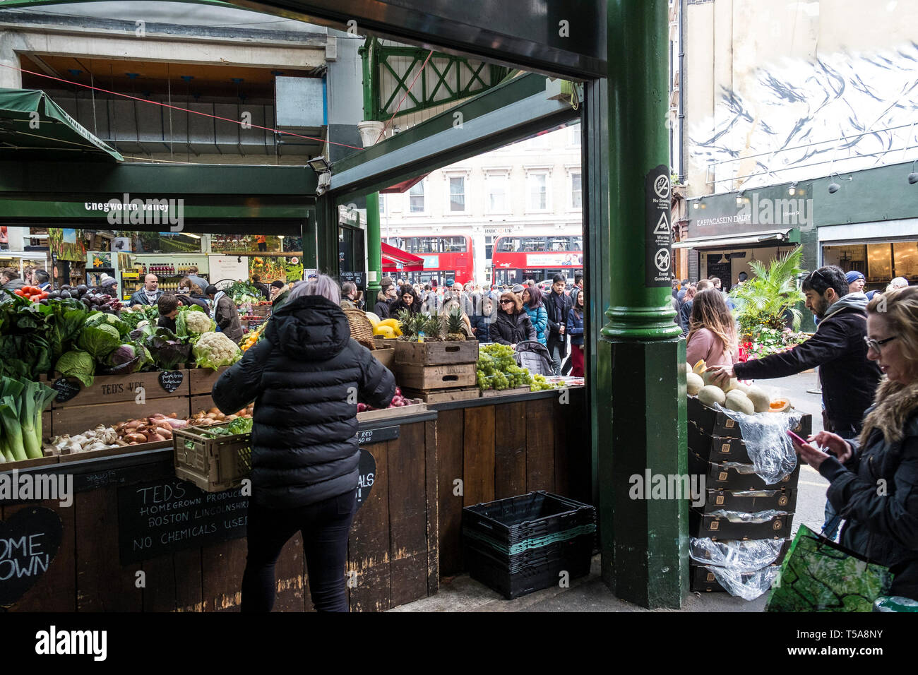 Borough Market in London. Stockfoto