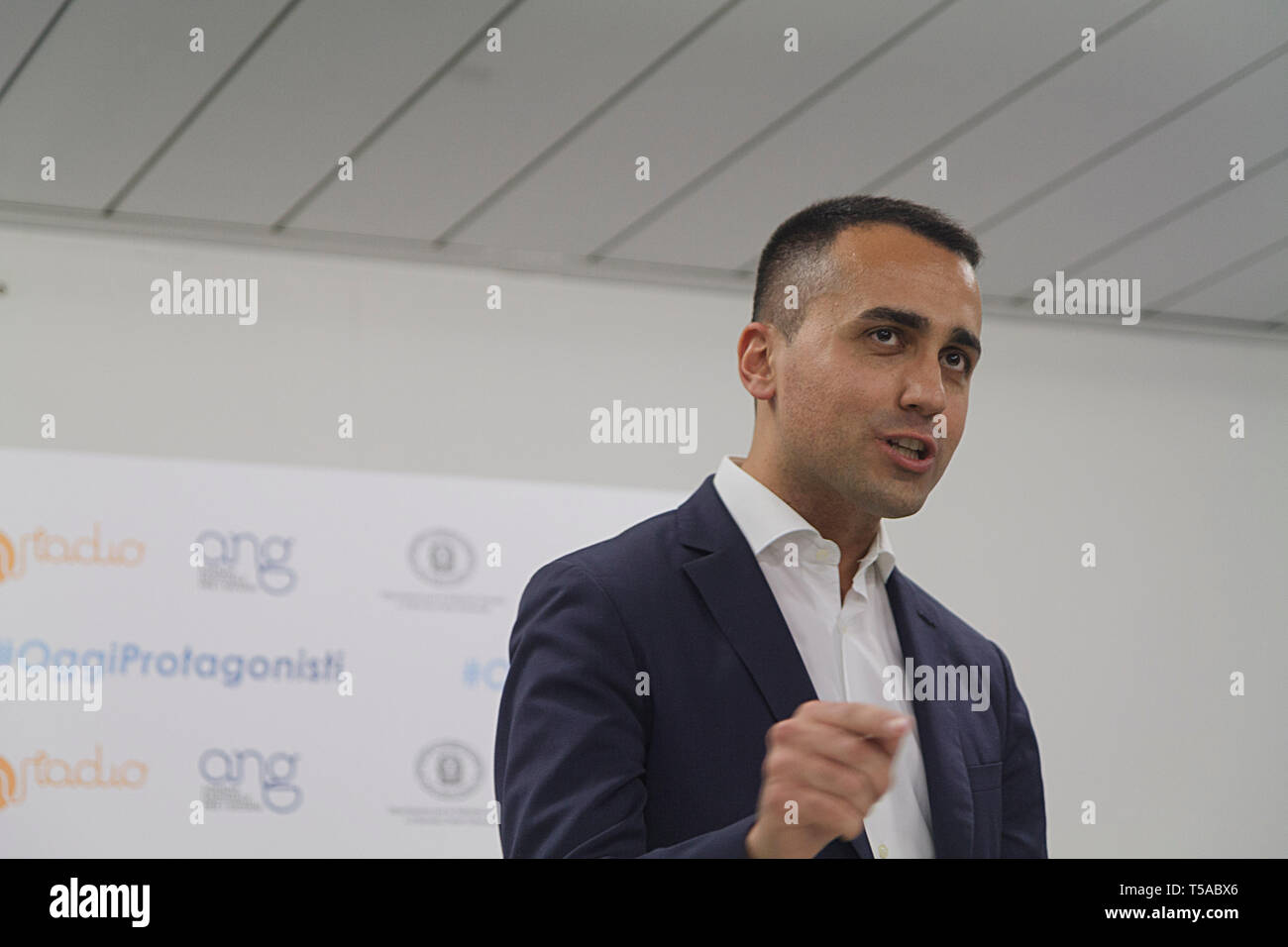 Luigi Di Maio ministro dello Sviluppo Economico e Ministro del Lavoro e delle Politiche Sociali, nonché Vicepresidente del Consiglio dei Ministri Stockfoto