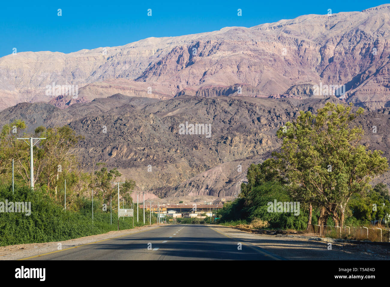 Highway 65 in Gefilde von Jordanien Stockfoto