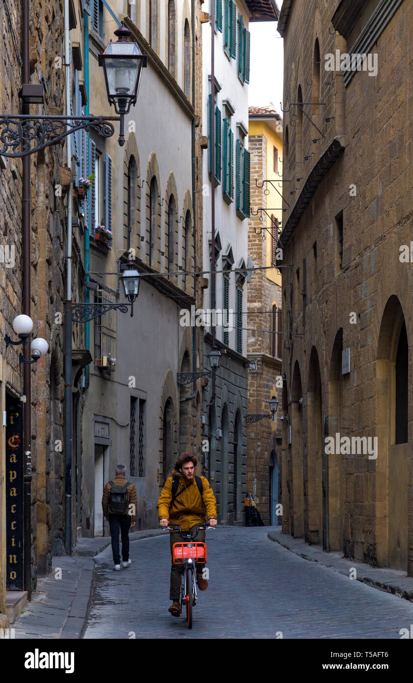 Straßen von Florenz, Italien Stockfoto