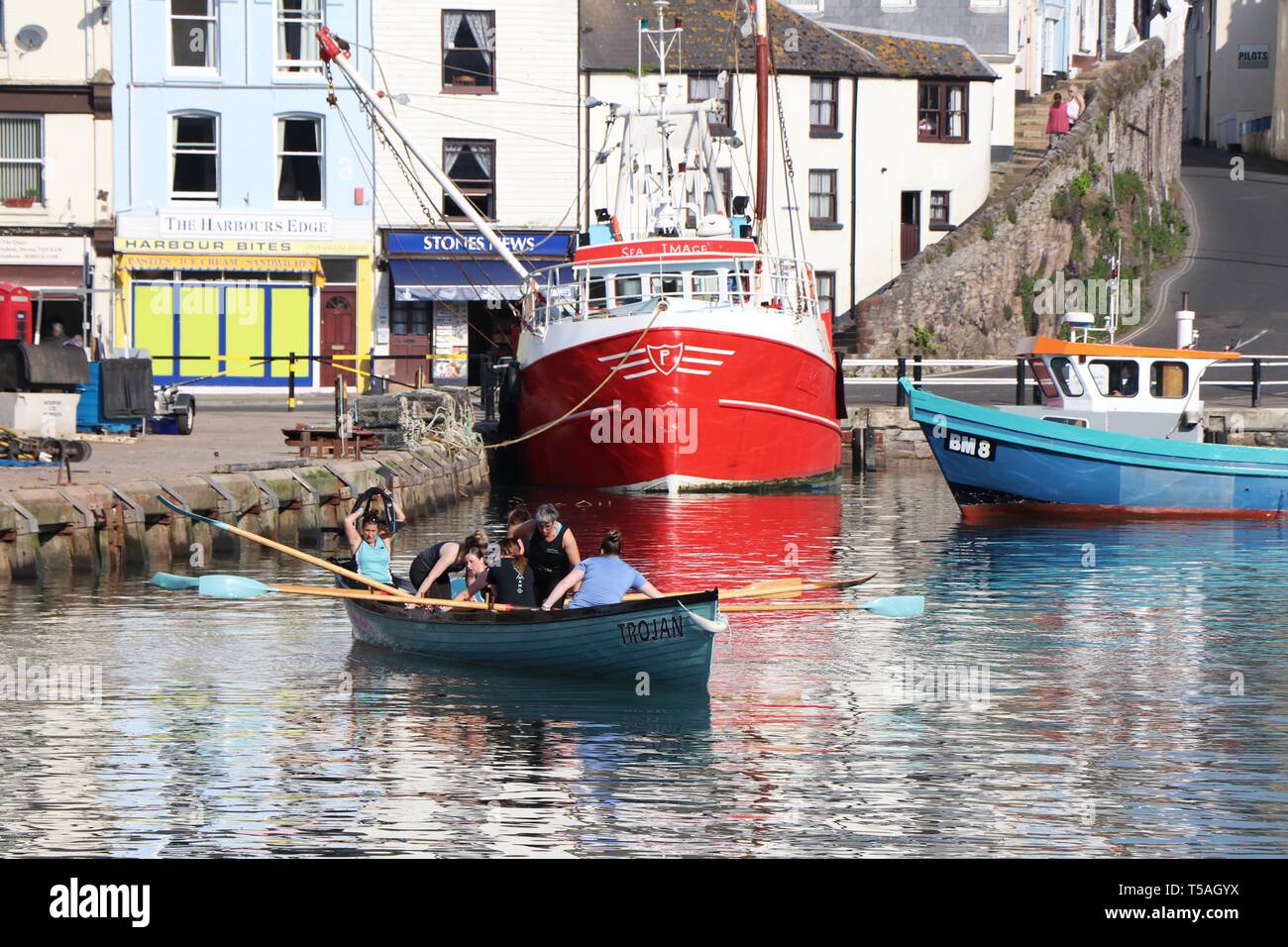 Hafen von Brixham Stockfoto