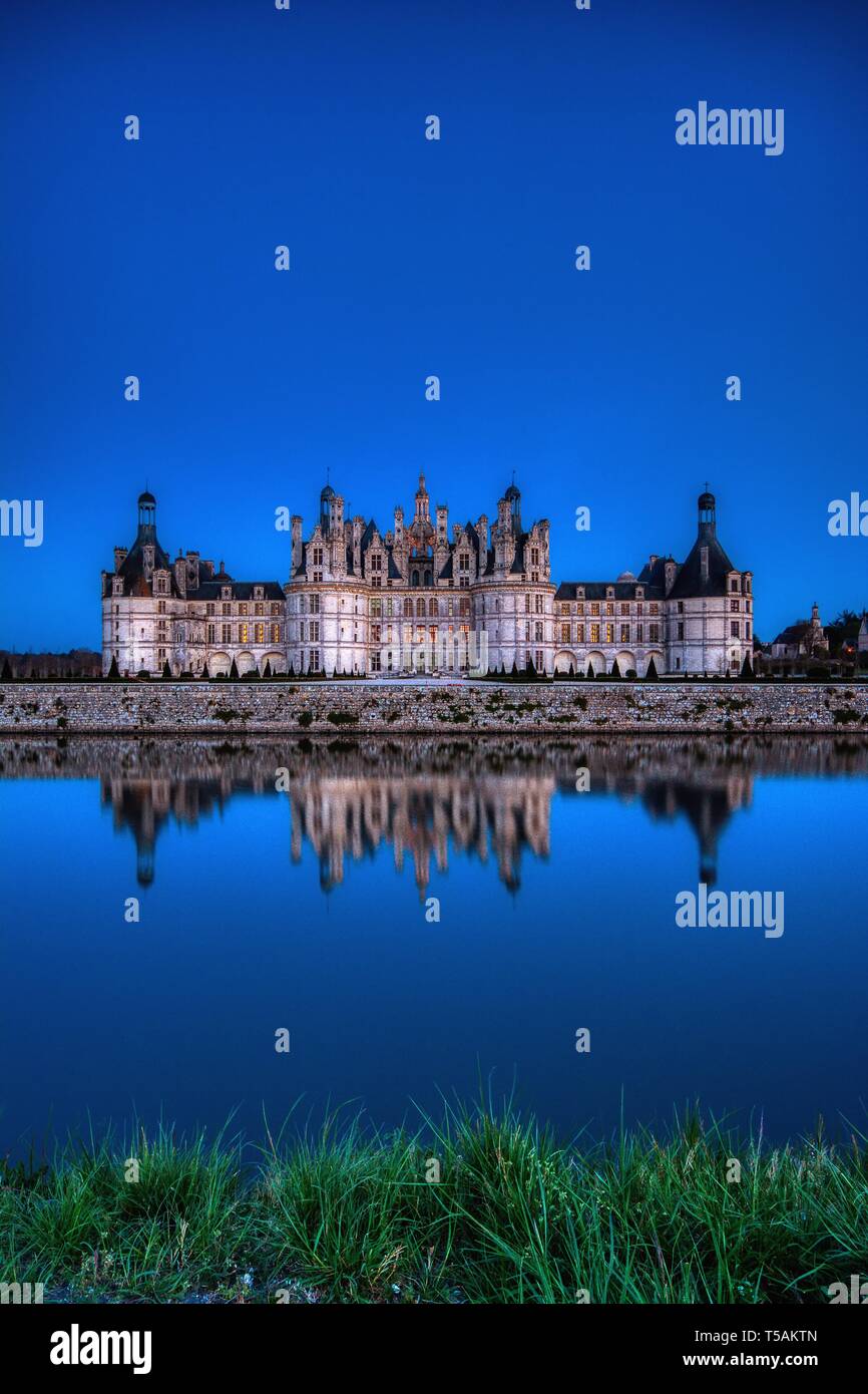 Loire, Frankreich 14 April, 2019 Das Schloss von Chambord in der