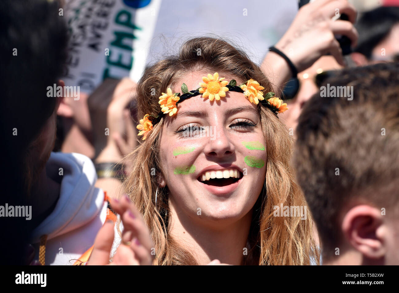 Rom, Italien. 23 Apr, 2019. Rom, Termine für Freitag für zukünftige Umwelt Credit: Unabhängige Fotoagentur/Alamy leben Nachrichten Stockfoto