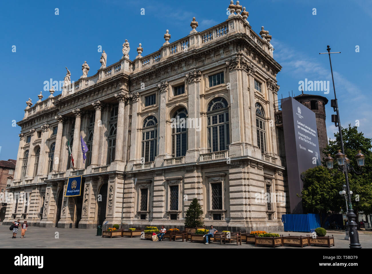 Madama Palace in Turin, eine Art Museum mit Sammlungen von Antiquitäten und Gemälde sowie dekorative und angewandte Kunst. Stockfoto