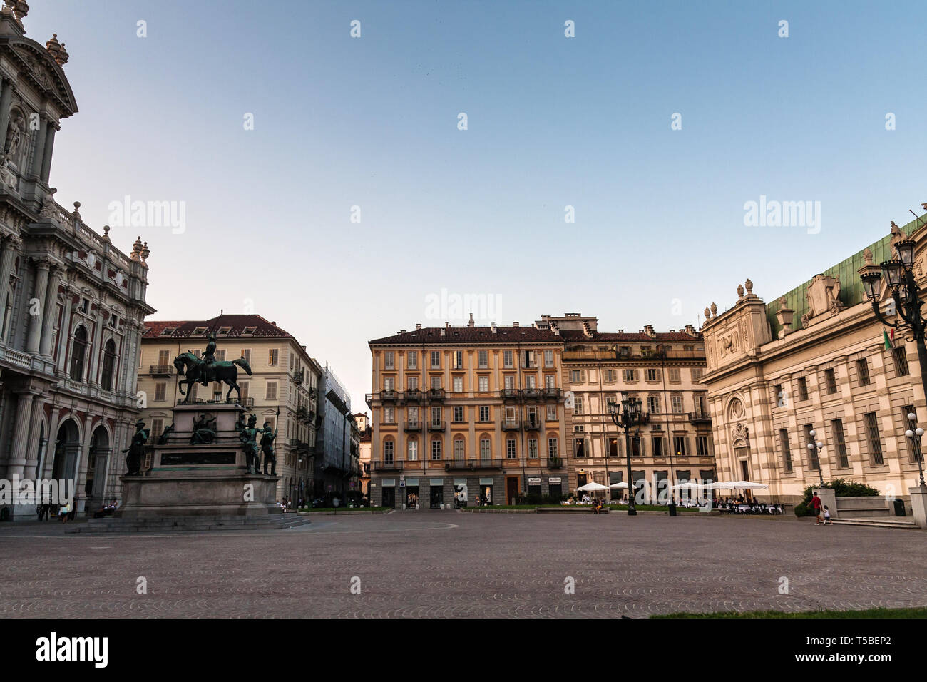 Die Carlo Alberto Platz, Turin Stockfoto