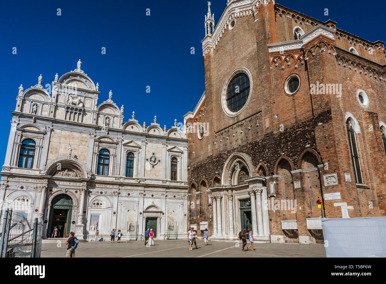 Die Basilika di San Giovanni e Paolo, im Venezianischen bekannt als San Zanipolo, ist eine Kirche, in der Castello sestiere von Venedig Stockfoto